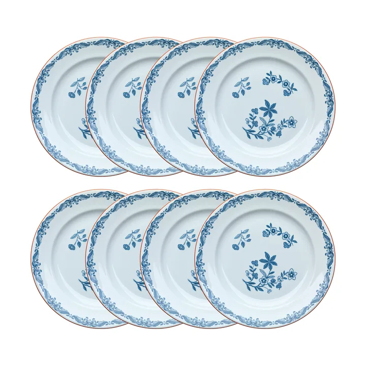 오스틴디아 플레이트 Ø27 cm 8개 세트 - Blue - Rörstrand