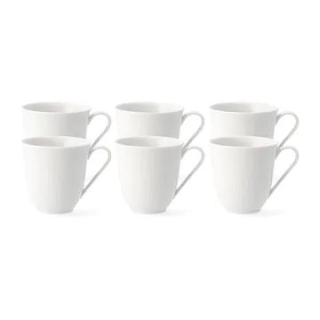 스웨디시 그레이스 머그 30 cl, 6팩 snow (white) - Rörstrand
