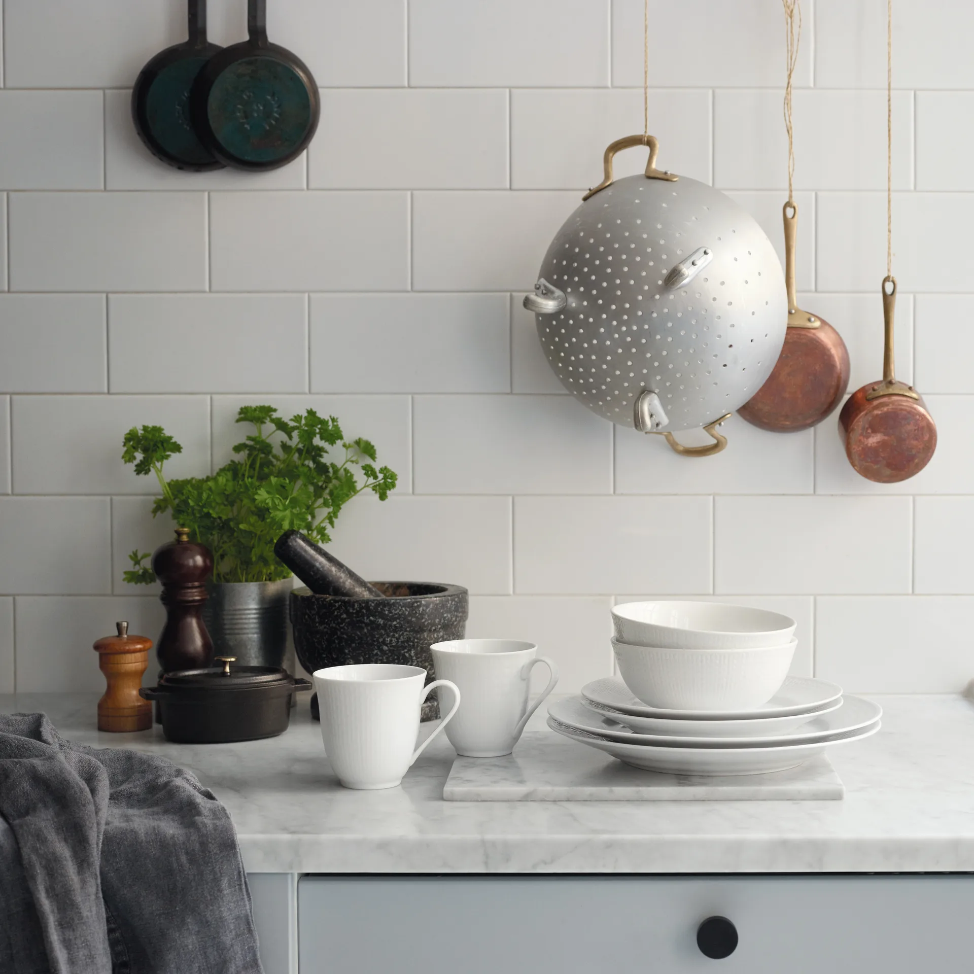 스웨디시 그레이스 스타터 세트 스노우, 8 pcs Rörstrand | 로스트란드