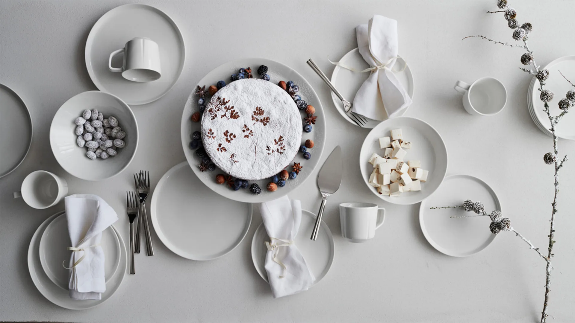 그랑크뤼 에센셜 디너 접시 Ø25 cm 4개 세트, White Rosendahl | 로젠달 코펜하겐