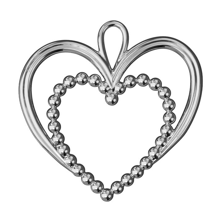 카렌 블릭센 펄 하트 크리스마스 오너먼트 6.5 cm, Silver-plated Rosendahl | 로젠달 코펜하겐