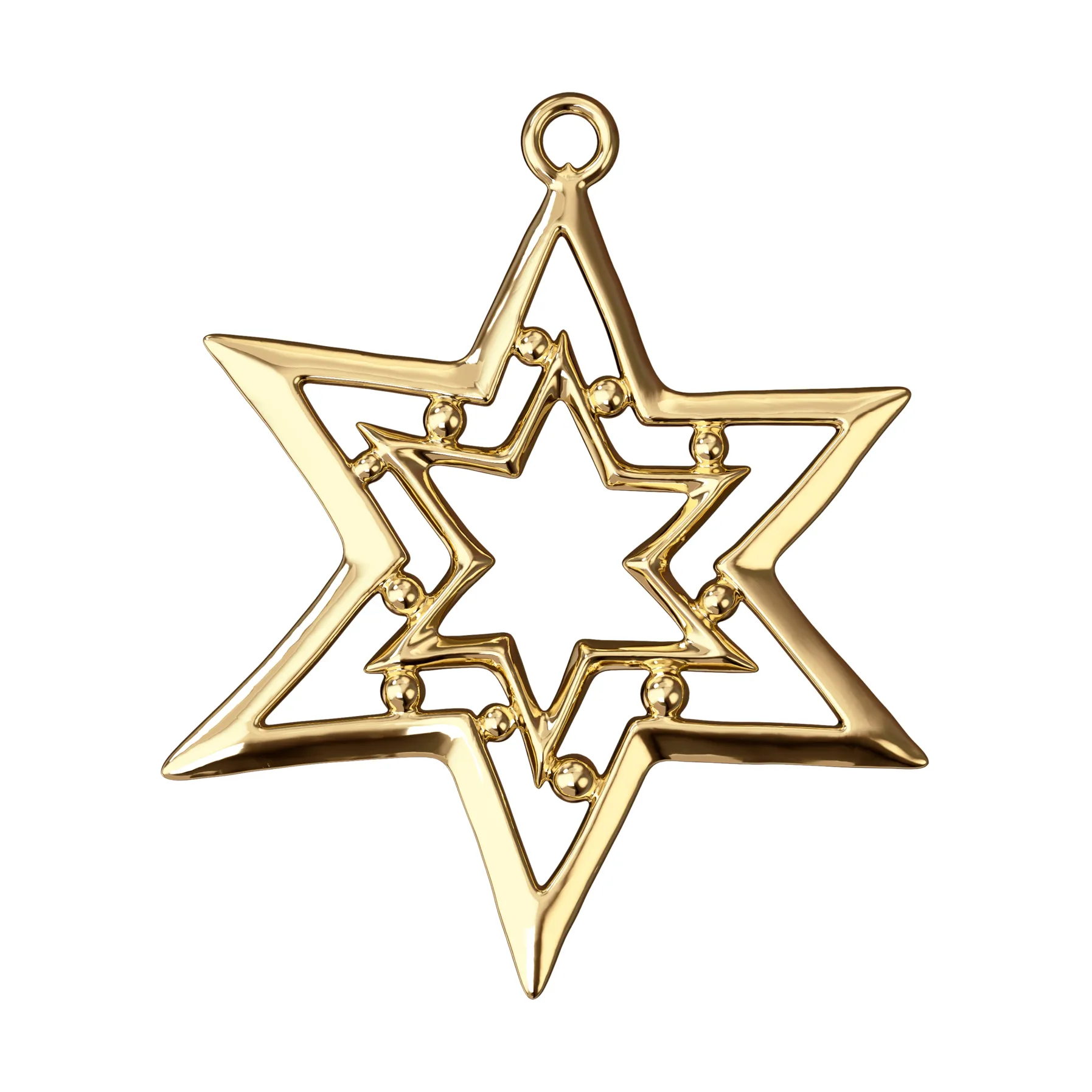 카렌 블릭센 스타 오너먼트 8 cm, Gilded Rosendahl | 로젠달 코펜하겐