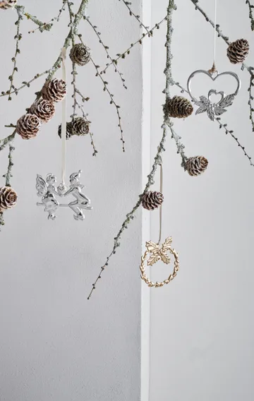 Karen Blixen 엔젤 온 gungbräda 행잉 크리스마스 데코레이션 - Silver plated - Rosendahl | 로젠달 코펜하겐