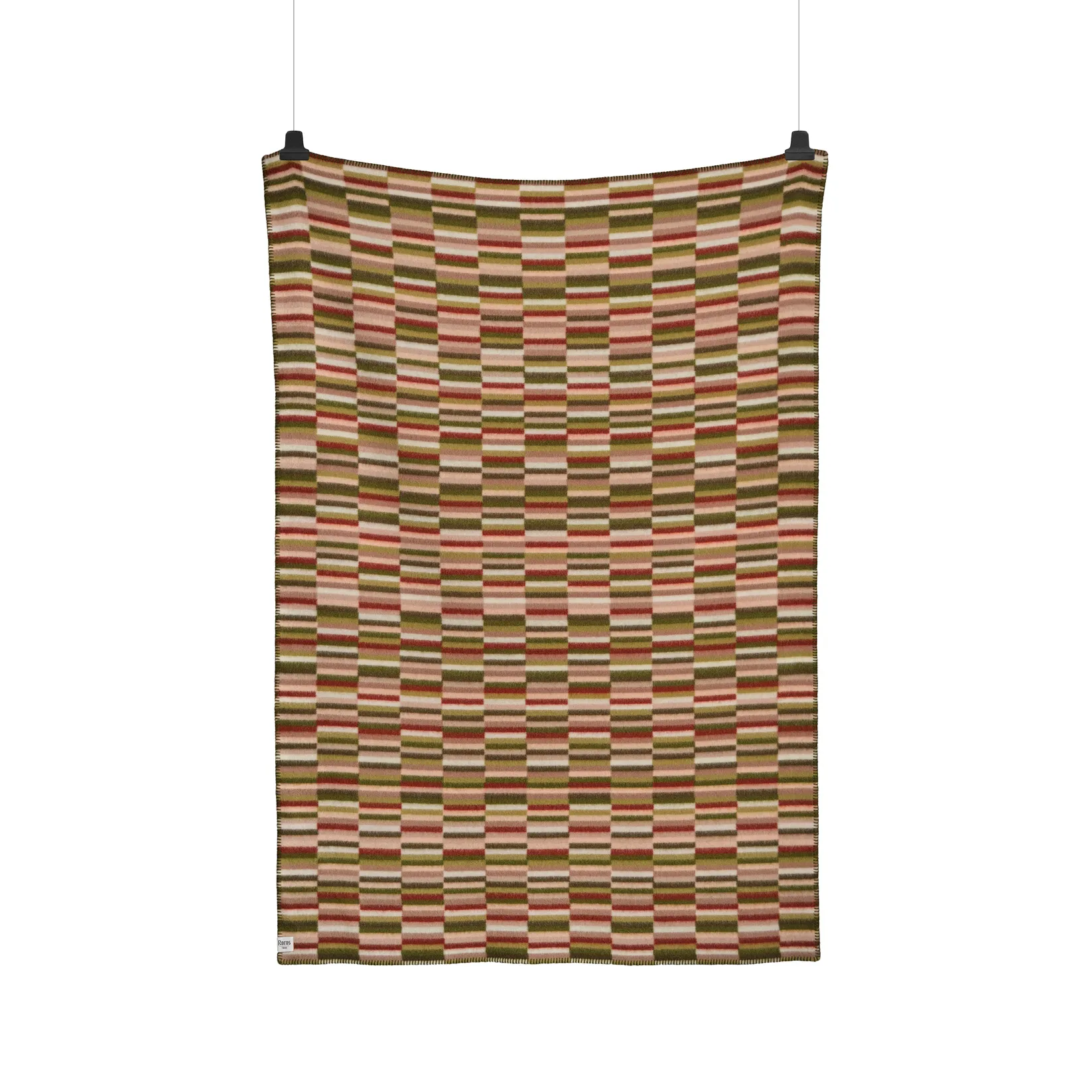 이다 담요 135x200 cm, Olive burgundy Røros Tweed | 뢰로스 트위드