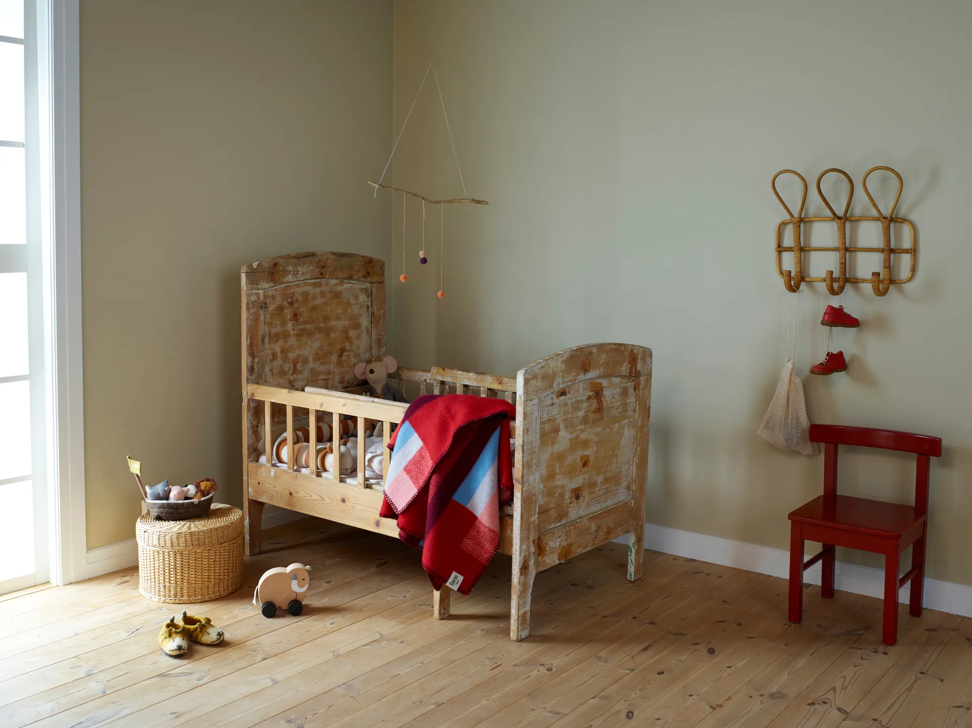 미켈 담요 135x200 cm, Red Røros Tweed | 뢰로스 트위드