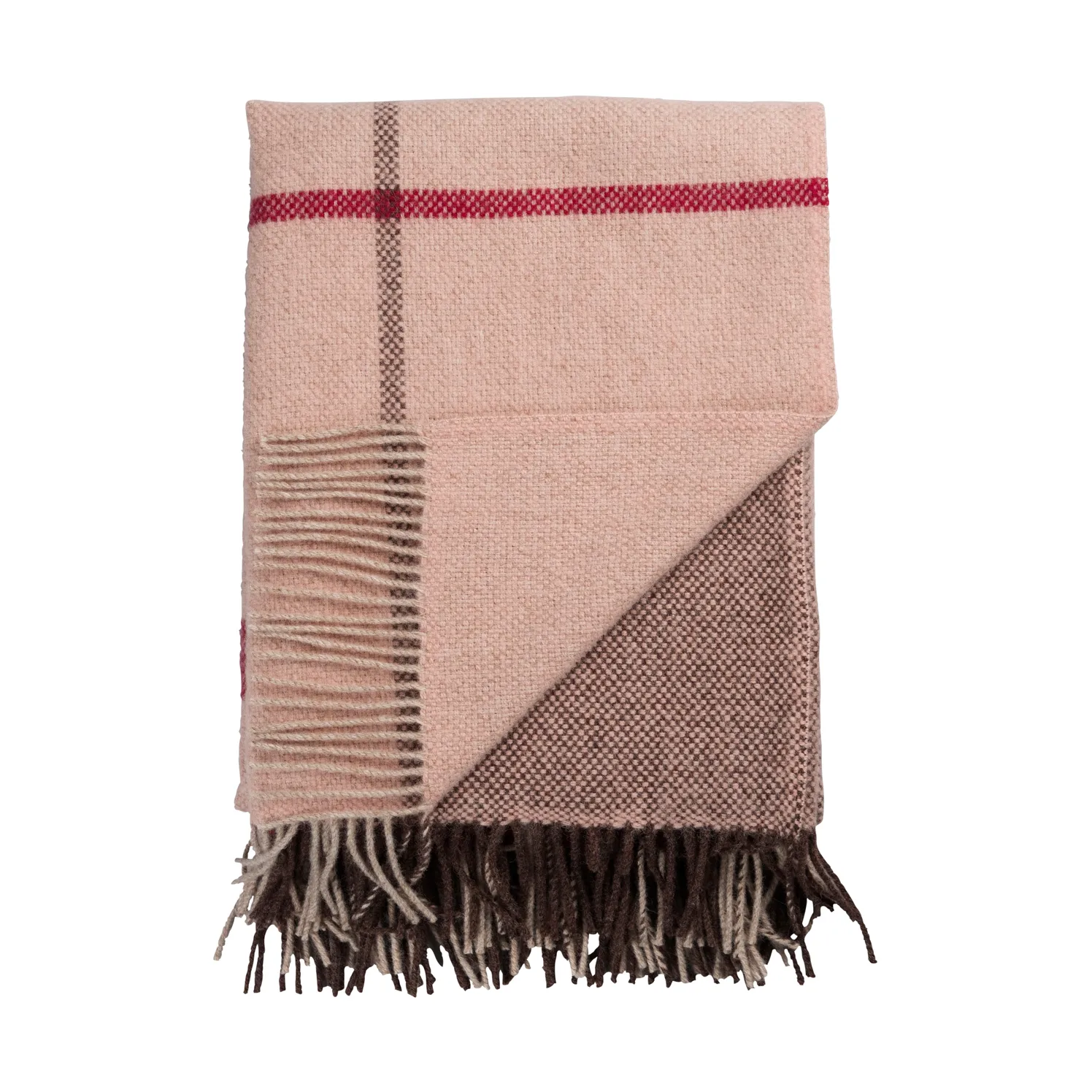 Filos 스로우 145x220 cm, Burgundy Røros Tweed | 뢰로스 트위드