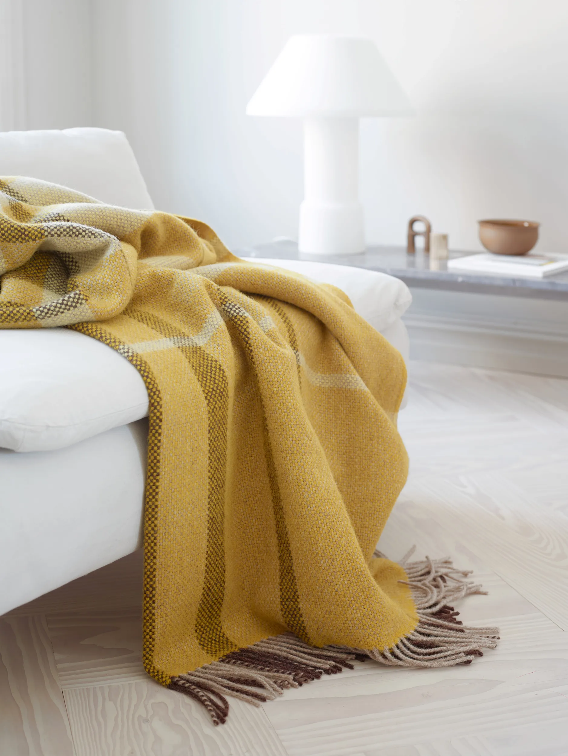 Filos 스로우 145x220 cm, Yellow Røros Tweed | 뢰로스 트위드