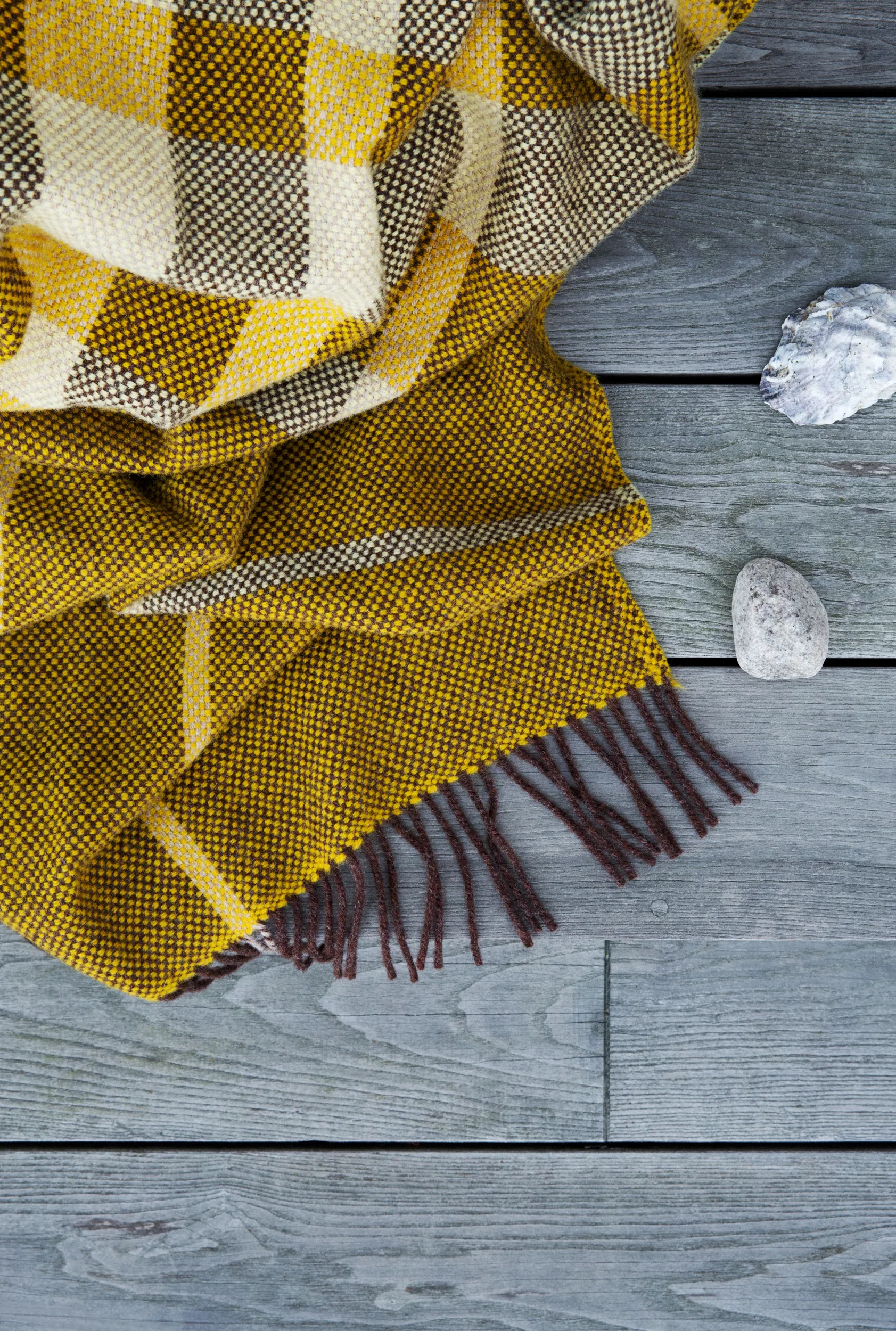 Filos 스로우 145x220 cm, Yellow Røros Tweed | 뢰로스 트위드