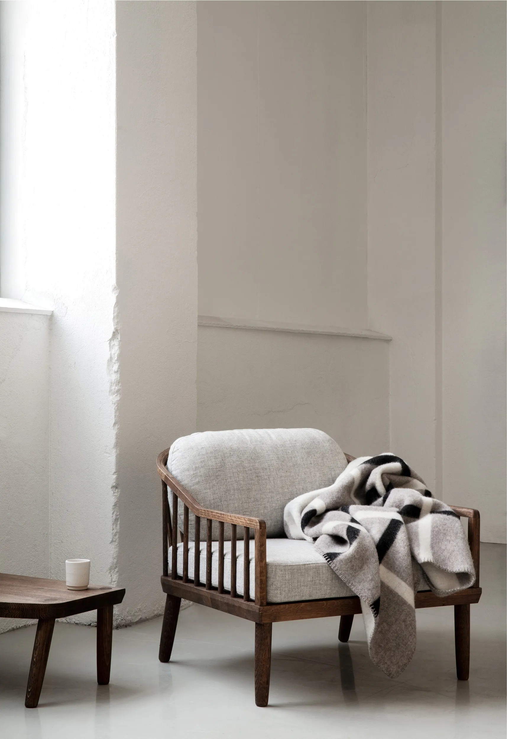 Knut 담요 135x200 cm, Dove grey Røros Tweed | 뢰로스 트위드