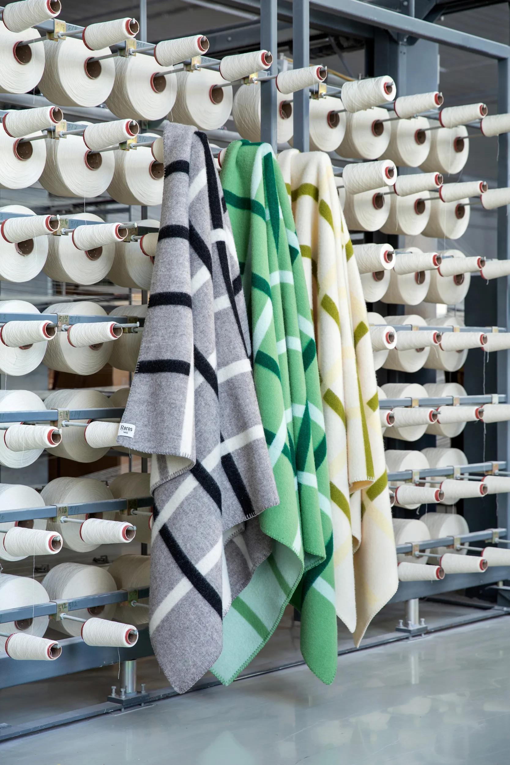 Knut 담요 135x200 cm, Lime Røros Tweed | 뢰로스 트위드