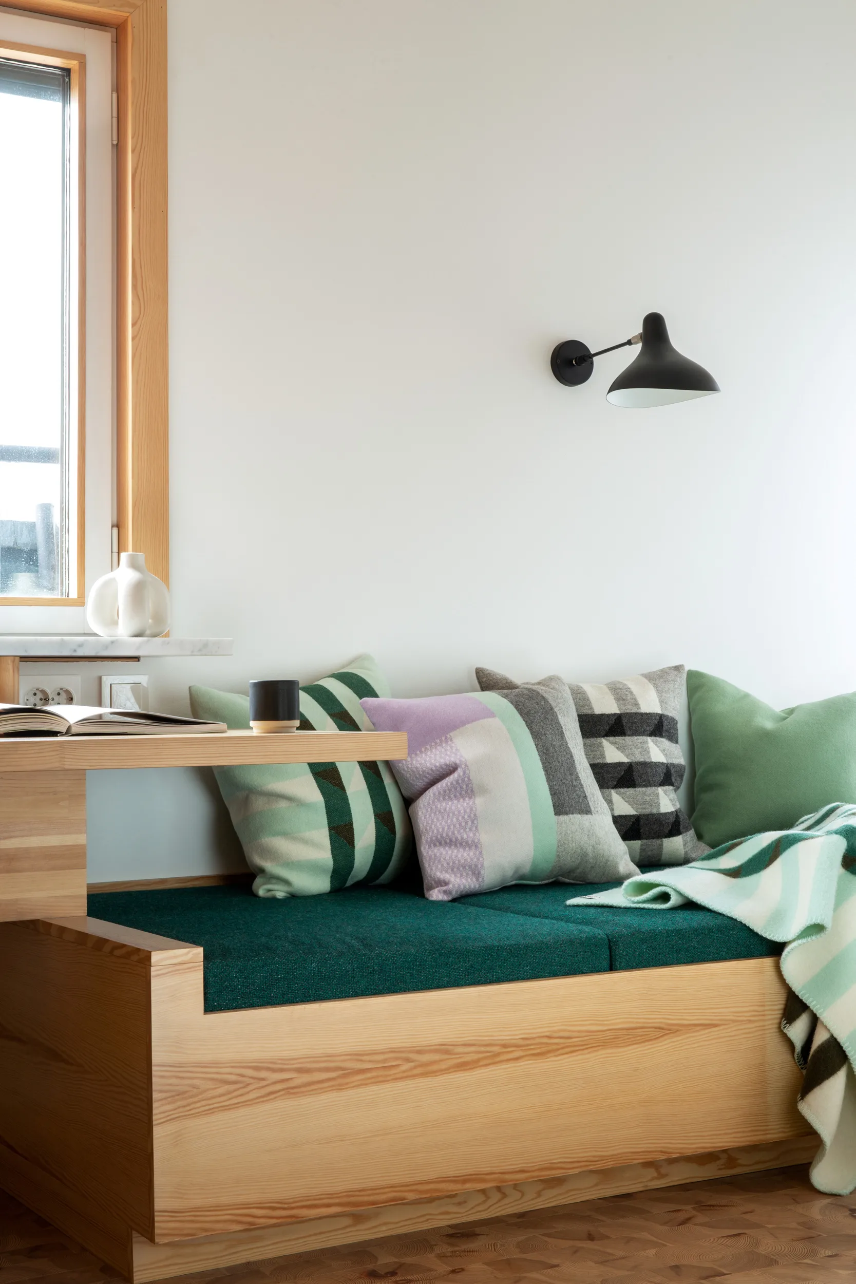 Kvam 담요 135x200 cm, Green Røros Tweed | 뢰로스 트위드