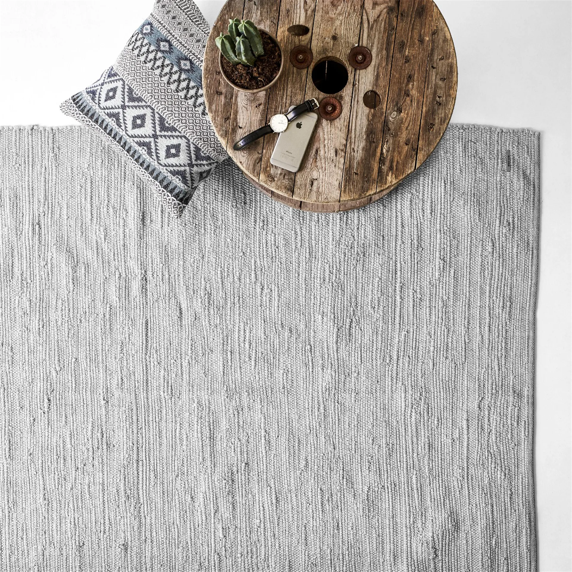 코튼 러그 170x240 cm, light gray (light gray) Rug Solid | 러그솔리드