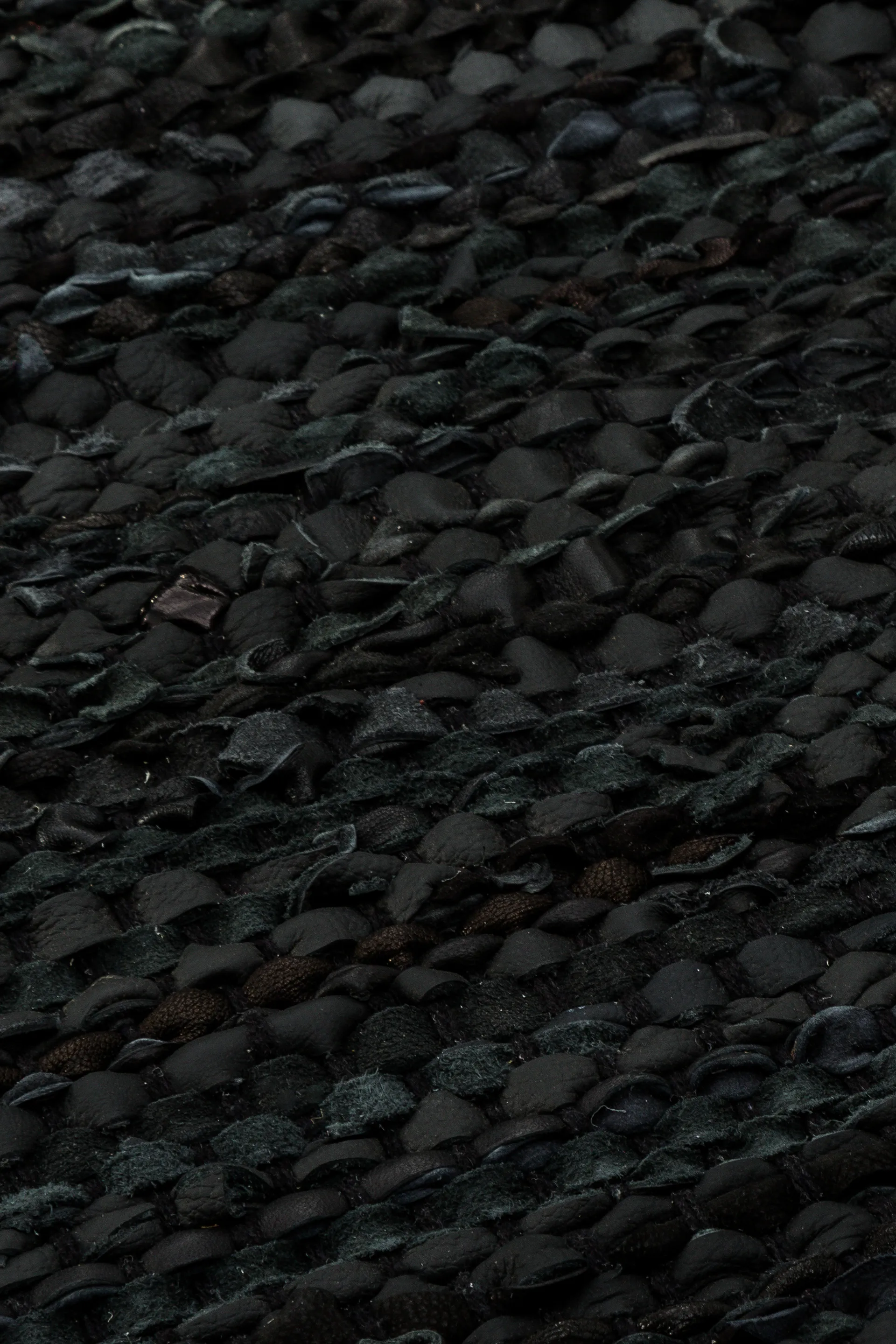 레더 러그 60x90 cm, black Rug Solid | 러그솔리드