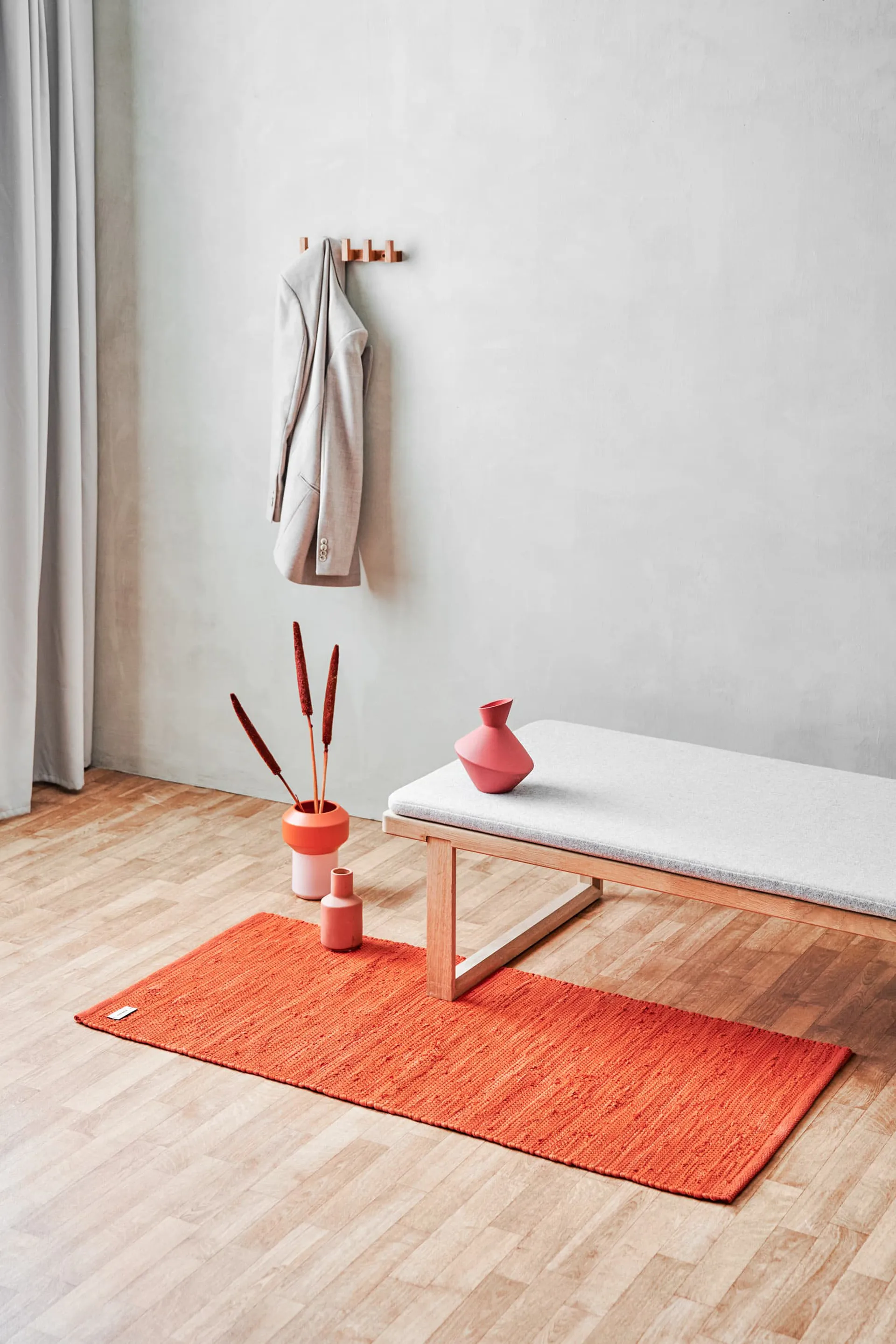 코튼 러그 60x90 cm, solar orange (orange) Rug Solid | 러그솔리드