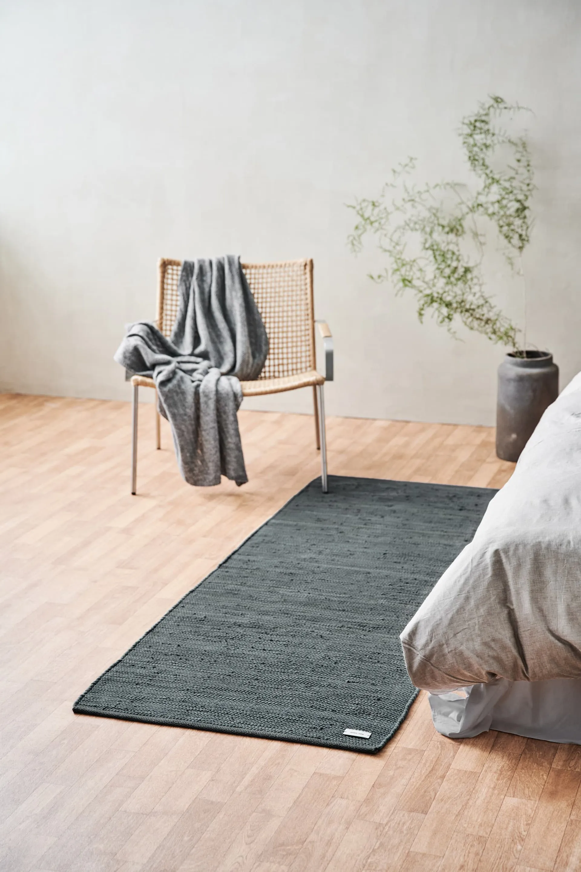 코튼 러그 60x90 cm, steel grey (grey) Rug Solid | 러그솔리드