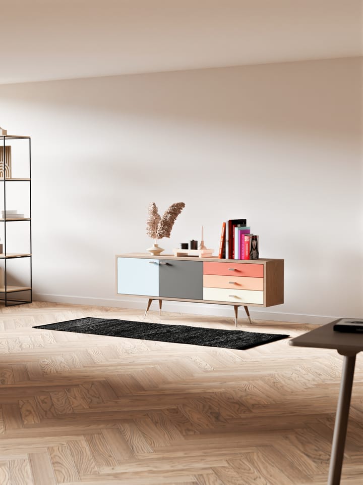 레더 러그 65x135 cm, black Rug Solid | 러그솔리드