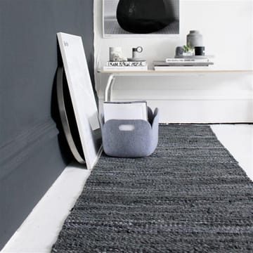 레더 러그 65x135 cm - black - Rug Solid | 러그솔리드