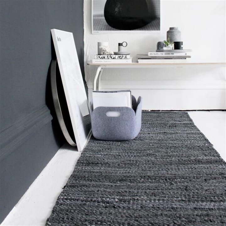 레더 러그 65x135 cm, black Rug Solid | 러그솔리드
