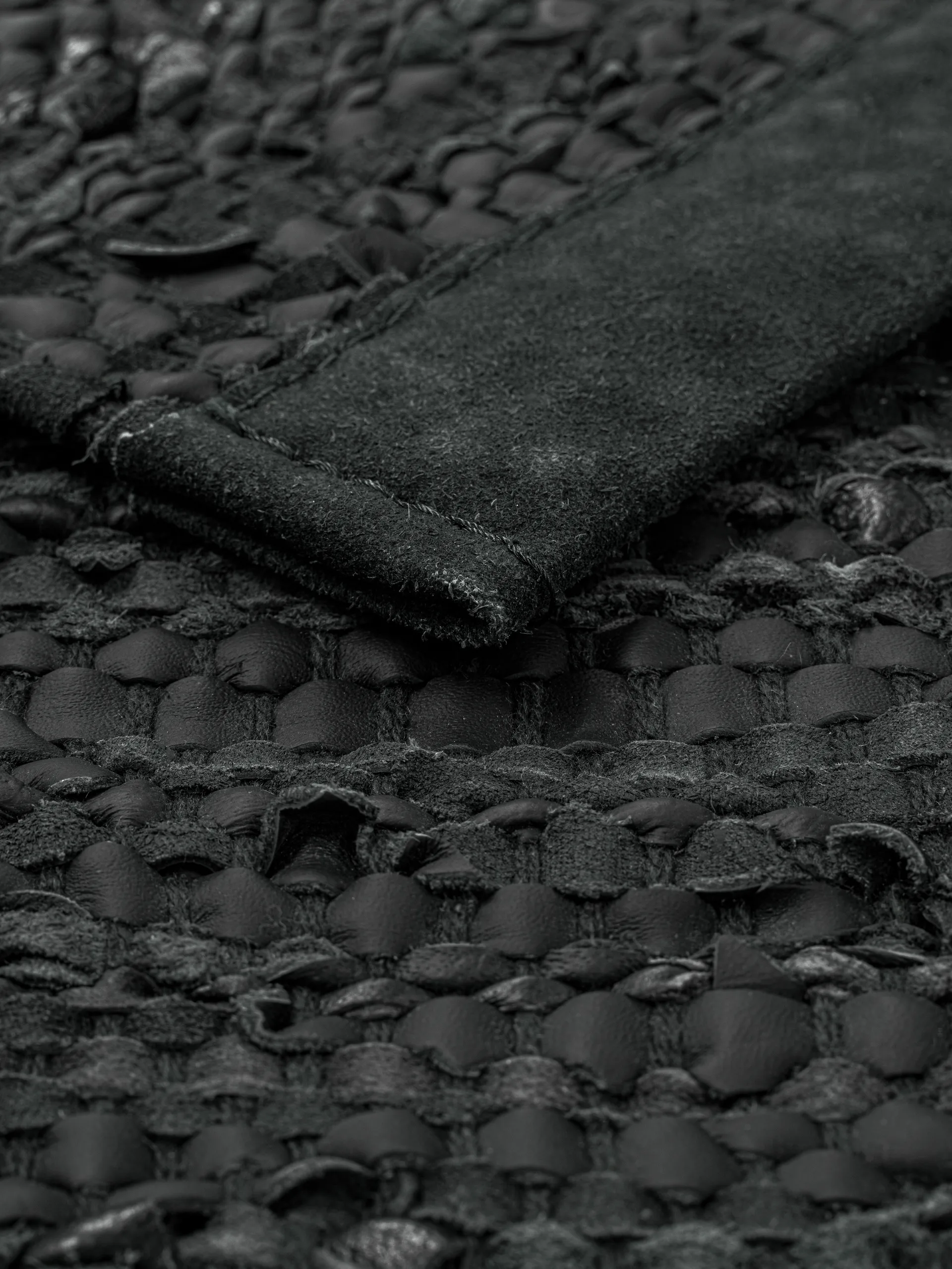 레더 러그 65x135 cm, dark gray (dark gray) Rug Solid | 러그솔리드