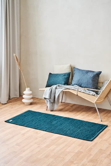 코튼 러그 65x135 cm - petroleum (petrolblue) - Rug Solid | 러그솔리드