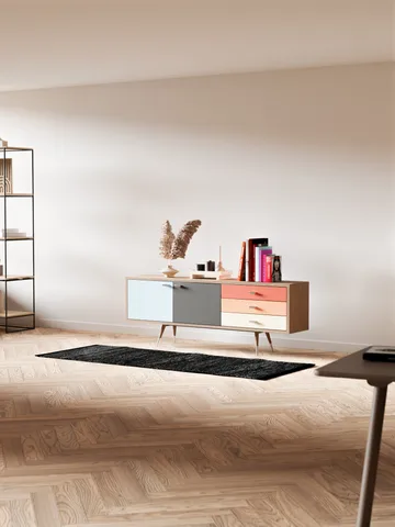 레더 러그 75x300 cm - black (black) - Rug Solid | 러그솔리드