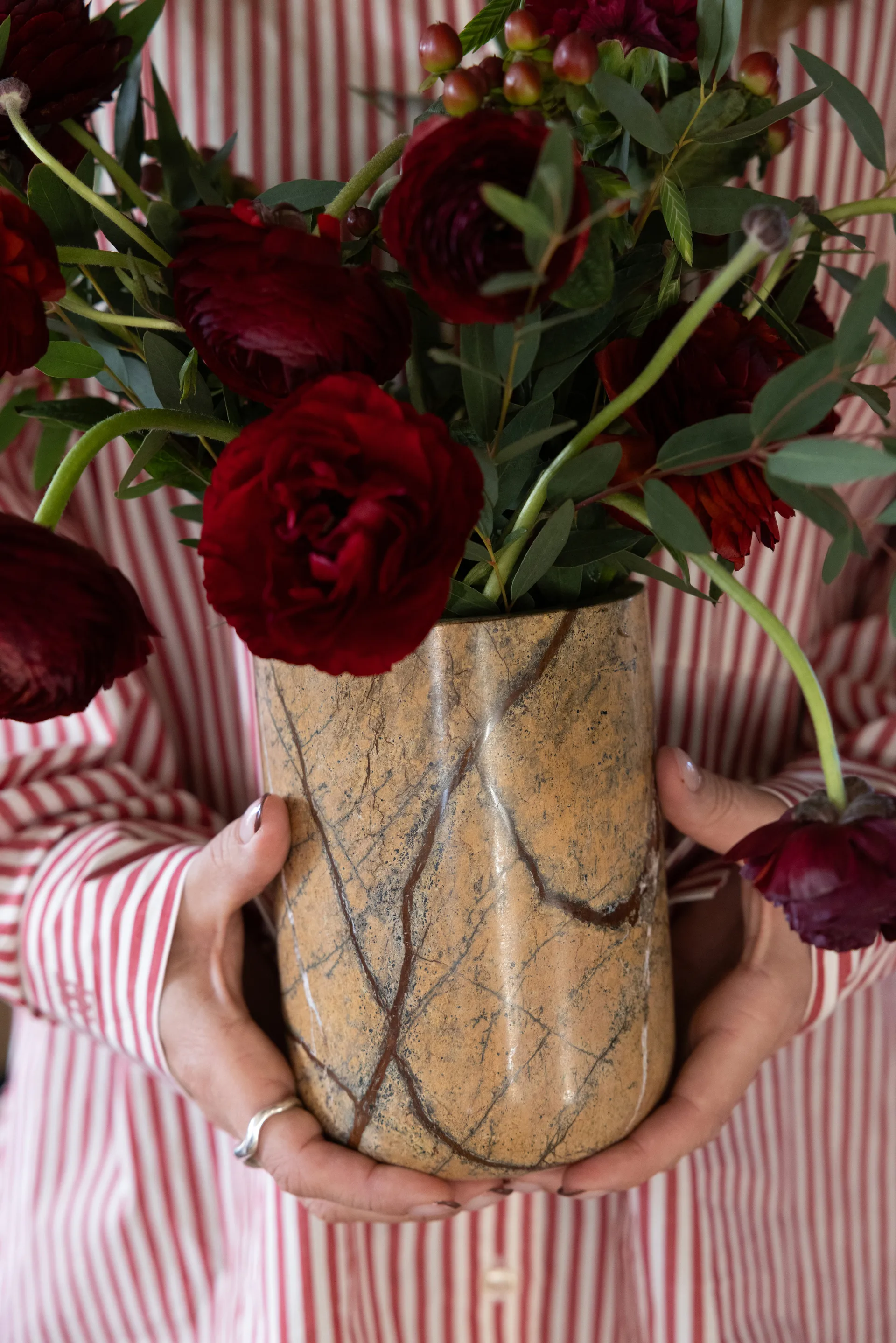 스톤 와인 쿨러 Ø12.5 cm, Brown forest marble Sagaform | 사가폼