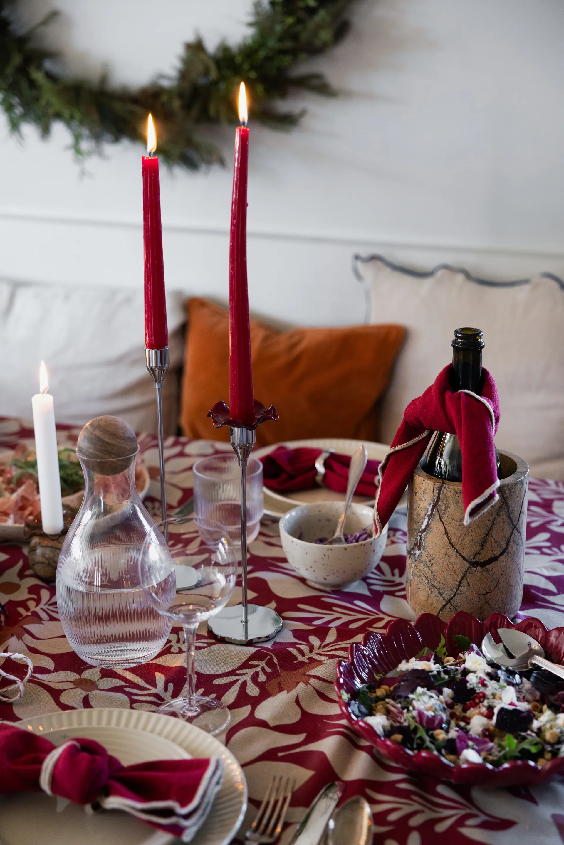 스톤 와인 쿨러 Ø12.5 cm, Brown forest marble Sagaform | 사가폼