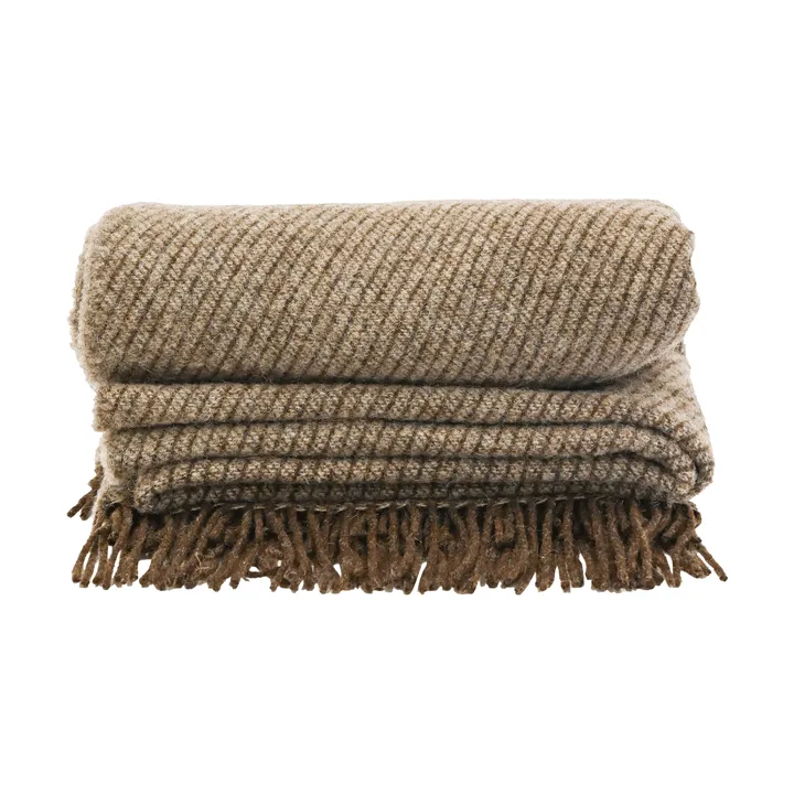 울리 블랭킷 130x170 cm - brown striped - Sagaform | 사가폼