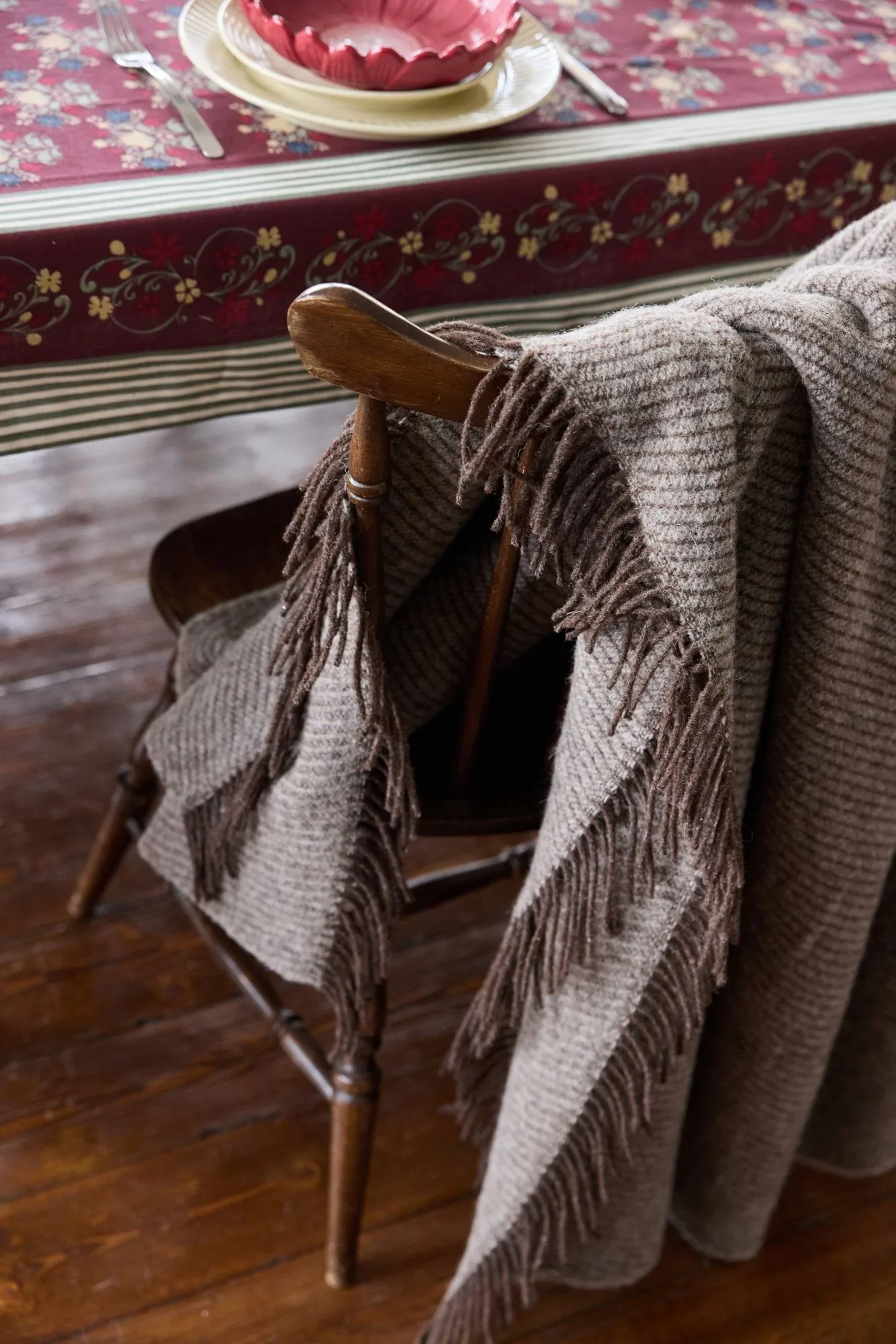 울리 블랭킷 130x170 cm, brown striped Sagaform | 사가폼