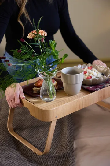 울리 블랭킷 130x170 cm - brown striped - Sagaform | 사가폼