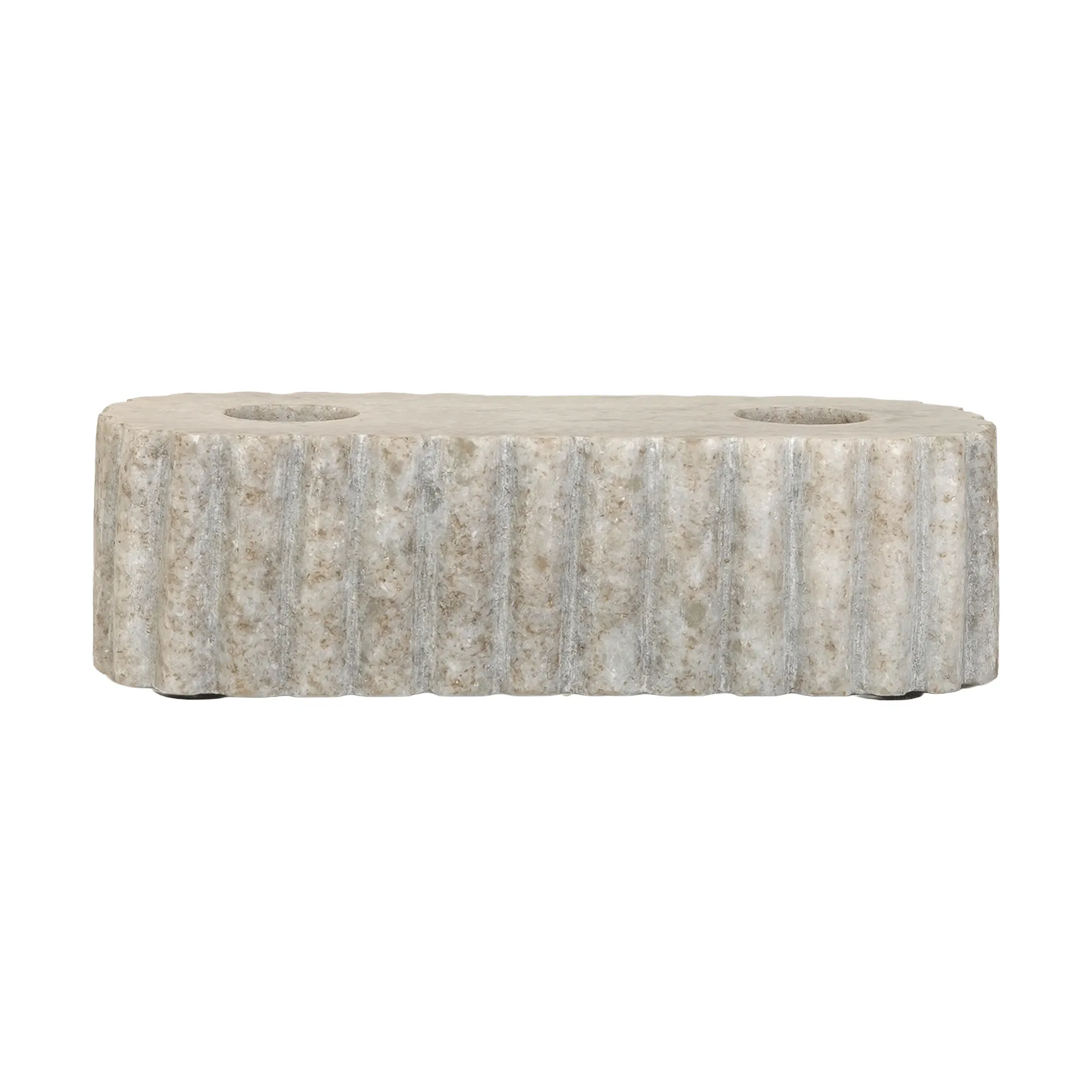 투 캔들용 캔들 홀더, 트래버틴 대리석, 15x6x4 cm Sagaform | 사가폼