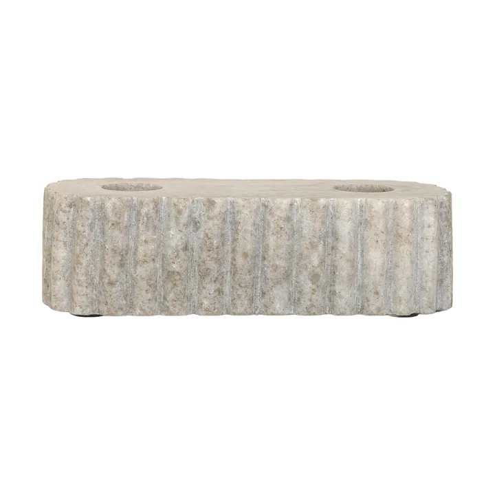 투 캔들용 캔들 홀더 - 트래버틴 대리석, 15x6x4 cm - Sagaform | 사가폼