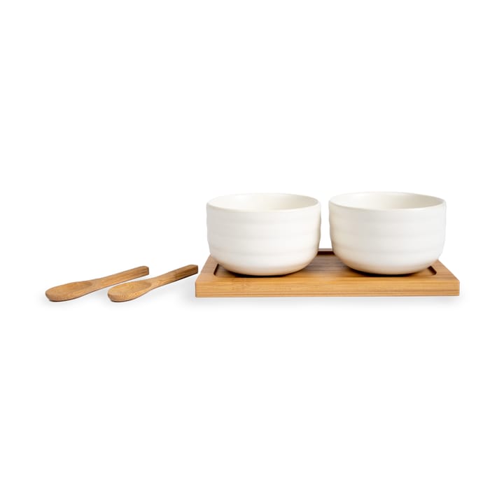 엘렌 보울 세트 & 스푼 17 cl - Bone white/brown - Sagaform | 사가폼