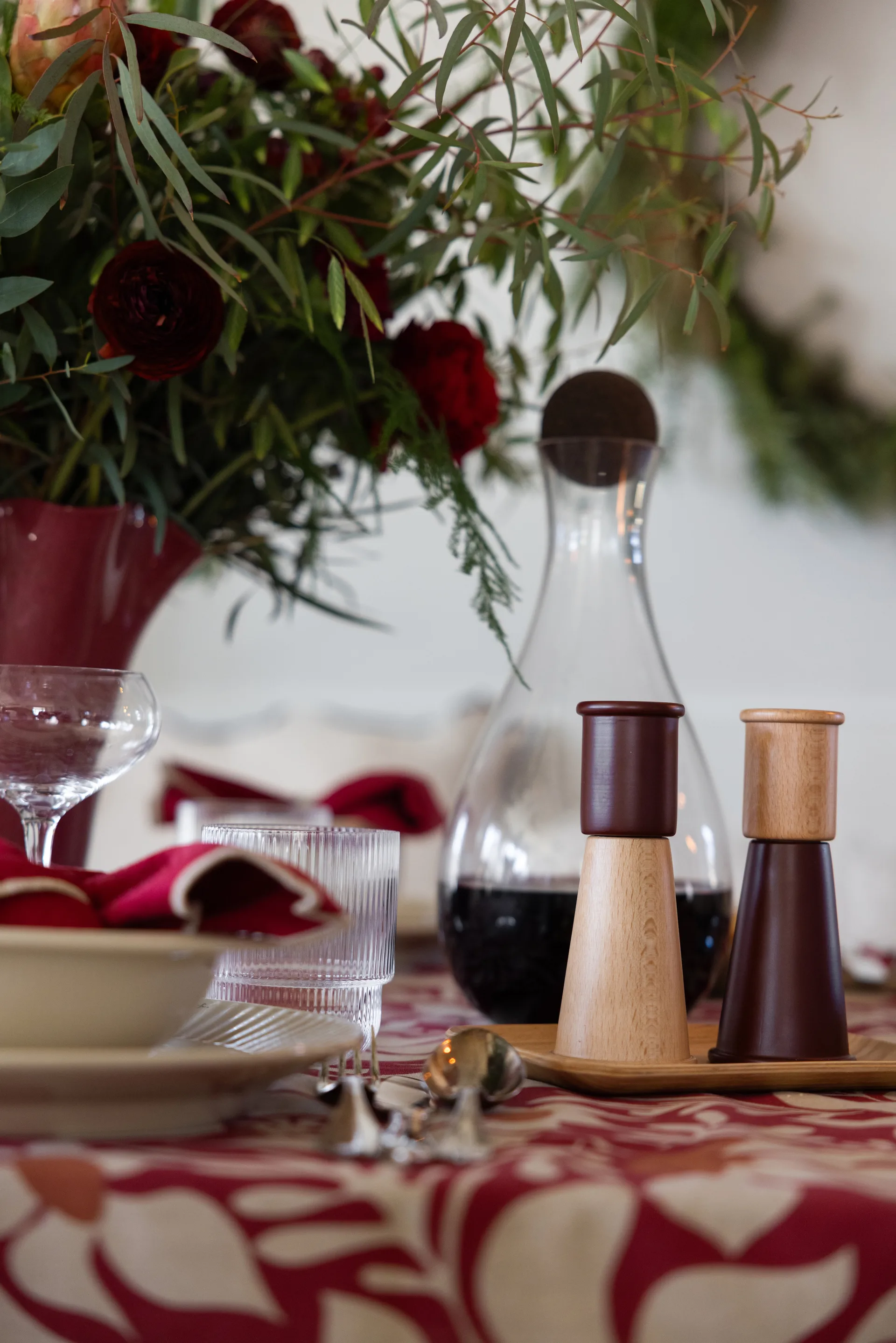 큐컴버 소금 & 후추 그라인더 스몰 2개 세트, Red-brown Sagaform | 사가폼