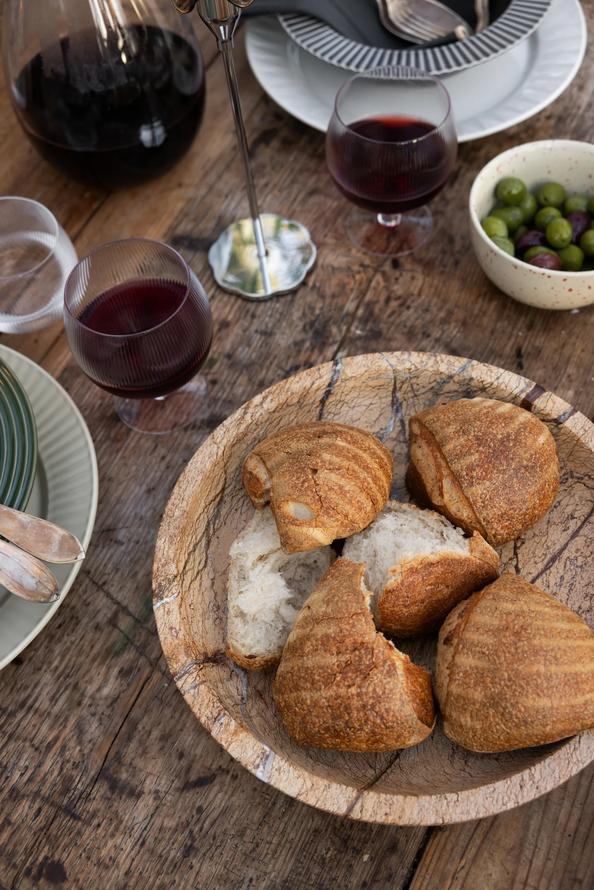 스톤 보울 라지 Ø28 cm, Brown forest marble Sagaform | 사가폼