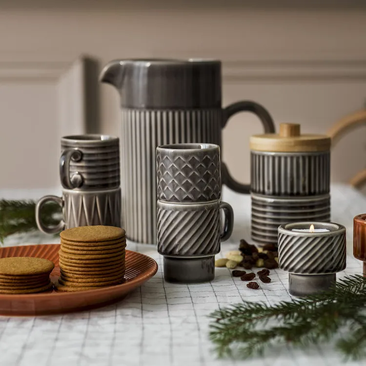 커피 & 모어 에스프레소 컵 4개 세트, Grey Sagaform | 사가폼