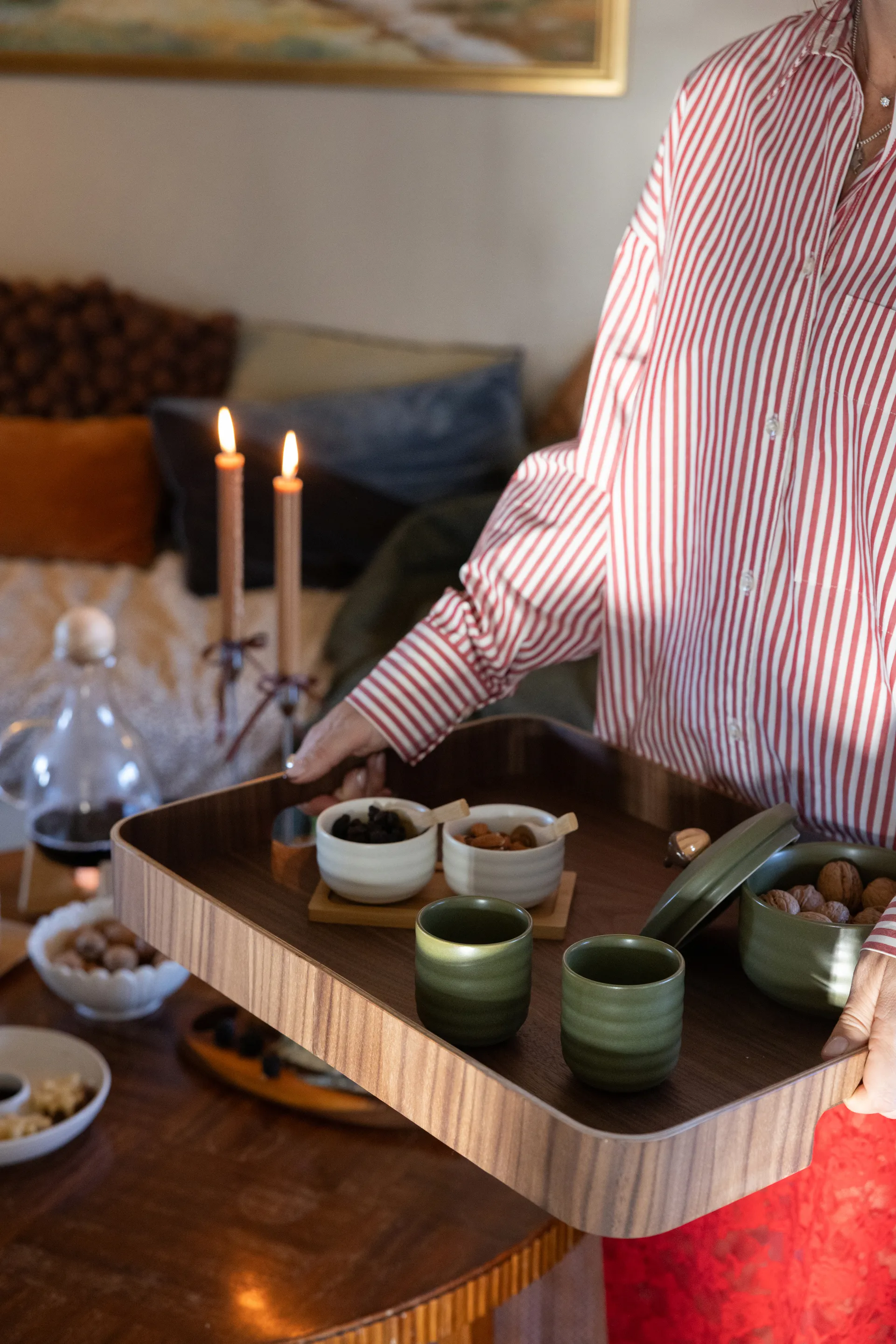 한나 트레이 라지 40x55 cm, Dark brown Sagaform | 사가폼