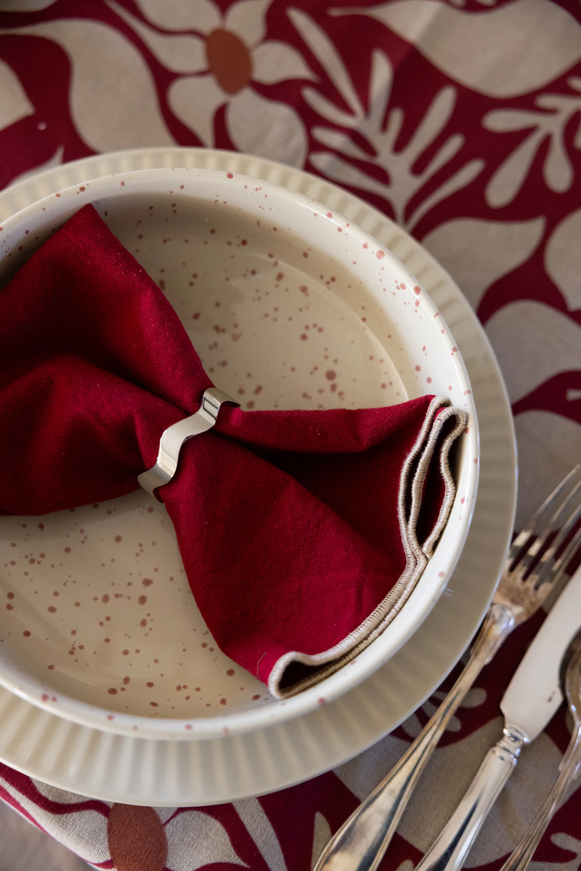 에디스 냅킨 45x45 cm 2개 세트, Wine red Sagaform | 사가폼