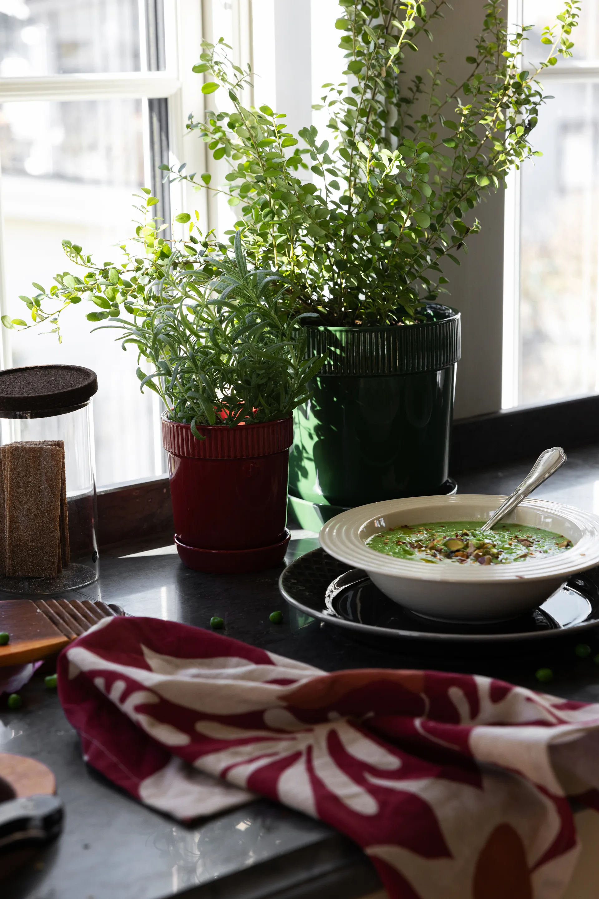 에디스 키친 타월 50x70 cm 2개 세트, Wine red Sagaform | 사가폼