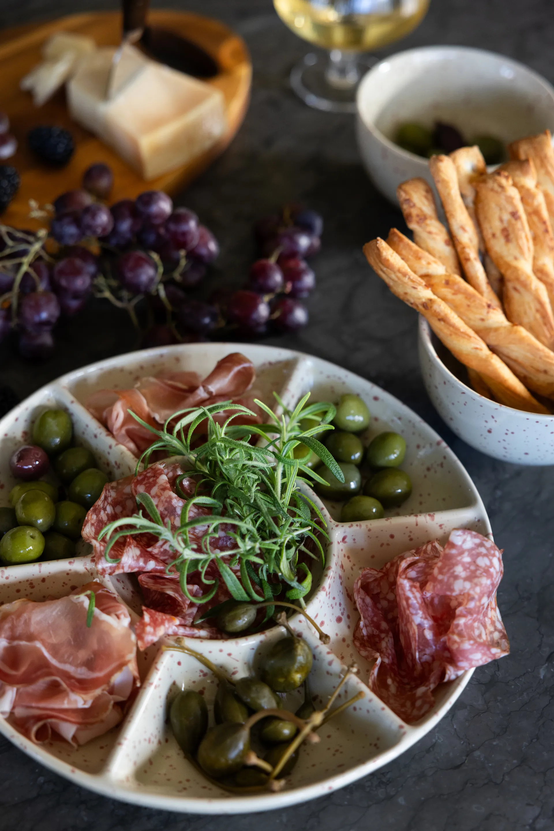 디테 서빙 플레이트, Beige-burgundy Sagaform | 사가폼