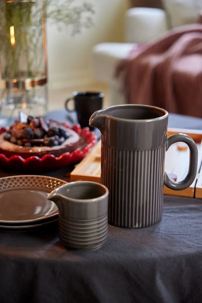 Edith 라운드 테이블클로스 Ø180 cm, Gray Sagaform | 사가폼