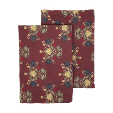 Linnea 키친 타월 2개입 - Mixed wine red, 50x70 cm - Sagaform | 사가폼