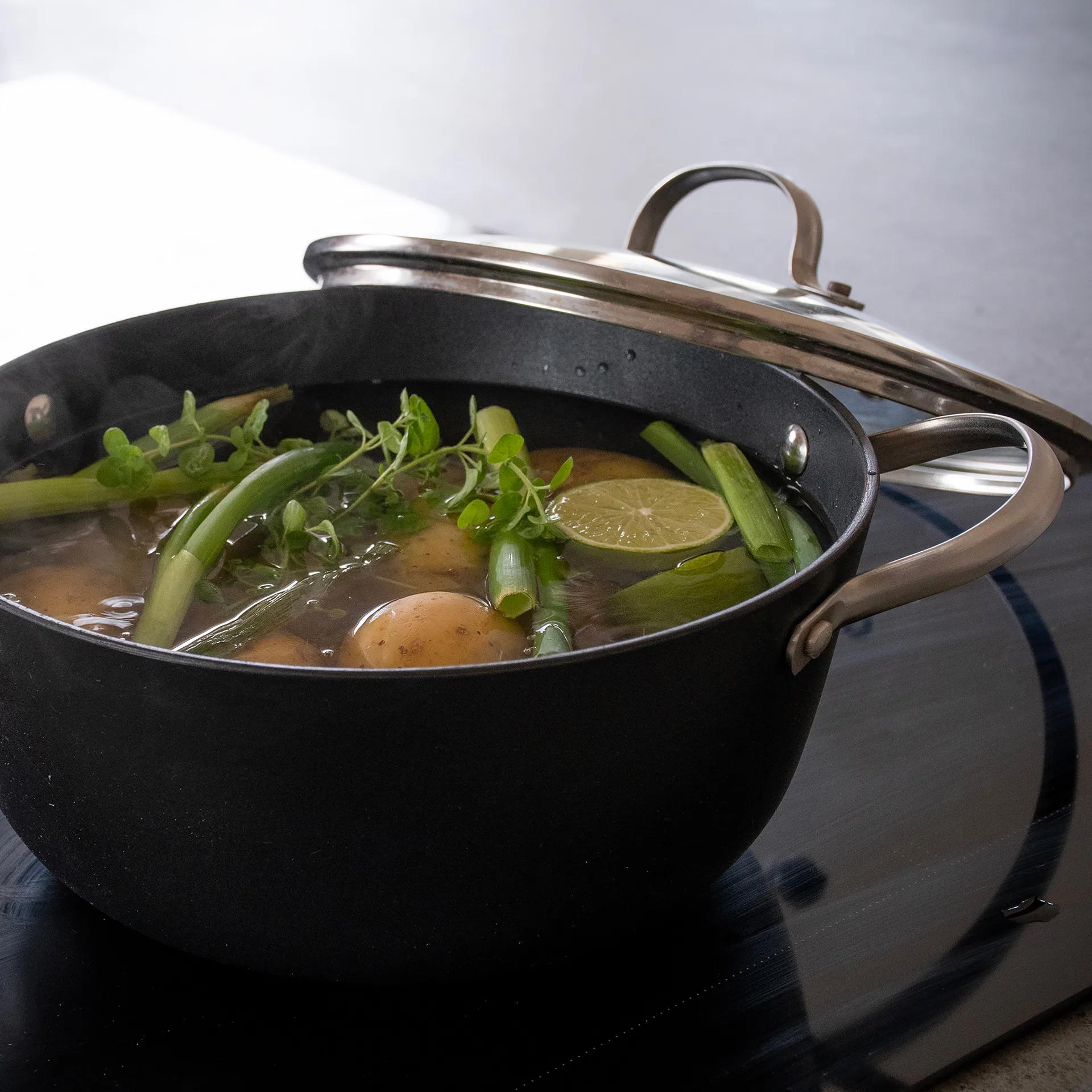 사타케 소테 냄비(유리뚜껑 포함) 2개, 4 L Satake | 사타케