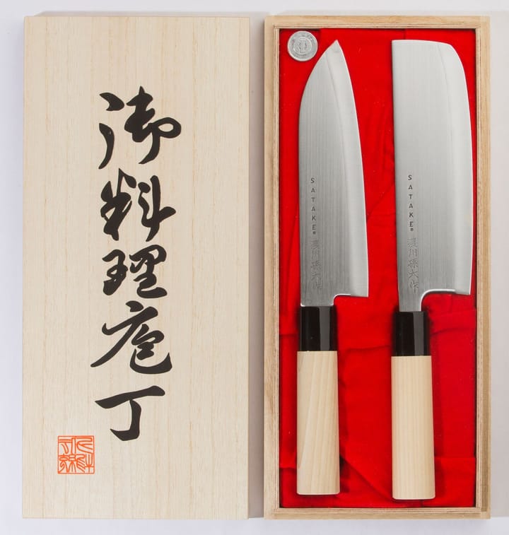 사타케 호우초 칼 세트 산토쿠 & 나키리, 2 pieces Satake | 사타케