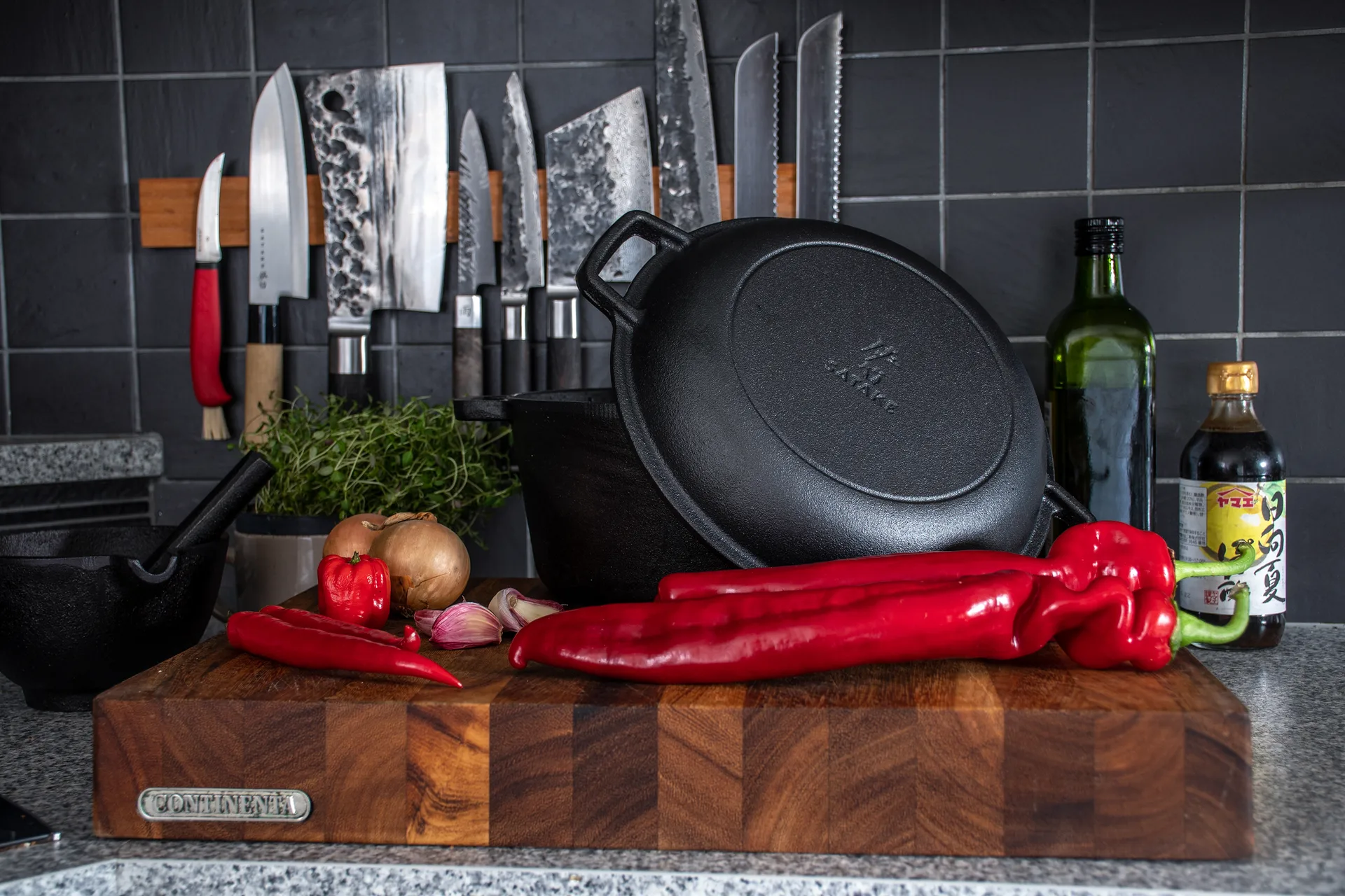 주철 팟 & 덮개, Ø26 cm Satake | 사타케