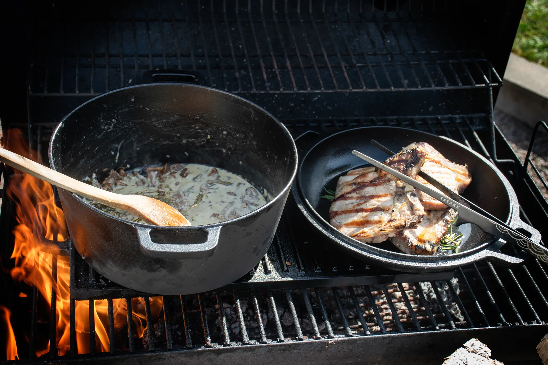 주철 팟 & 덮개, Ø26 cm Satake | 사타케