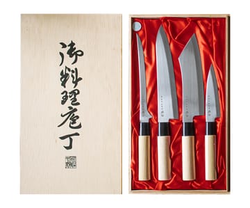 나이프 세트 in 발사 박스 22x38 cm - 4 pieces - Satake | 사타케