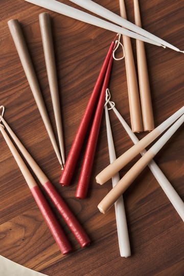 어피니티 투톤 롱 캔들 4개 세트 32 cm - Beige-red - Scandi Essentials | 스칸디 에센셜