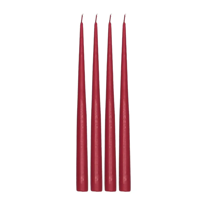 앳모스피어 롱 캔들 4개 세트 32 cm - Dark red - Scandi Essentials | 스칸디 에센셜
