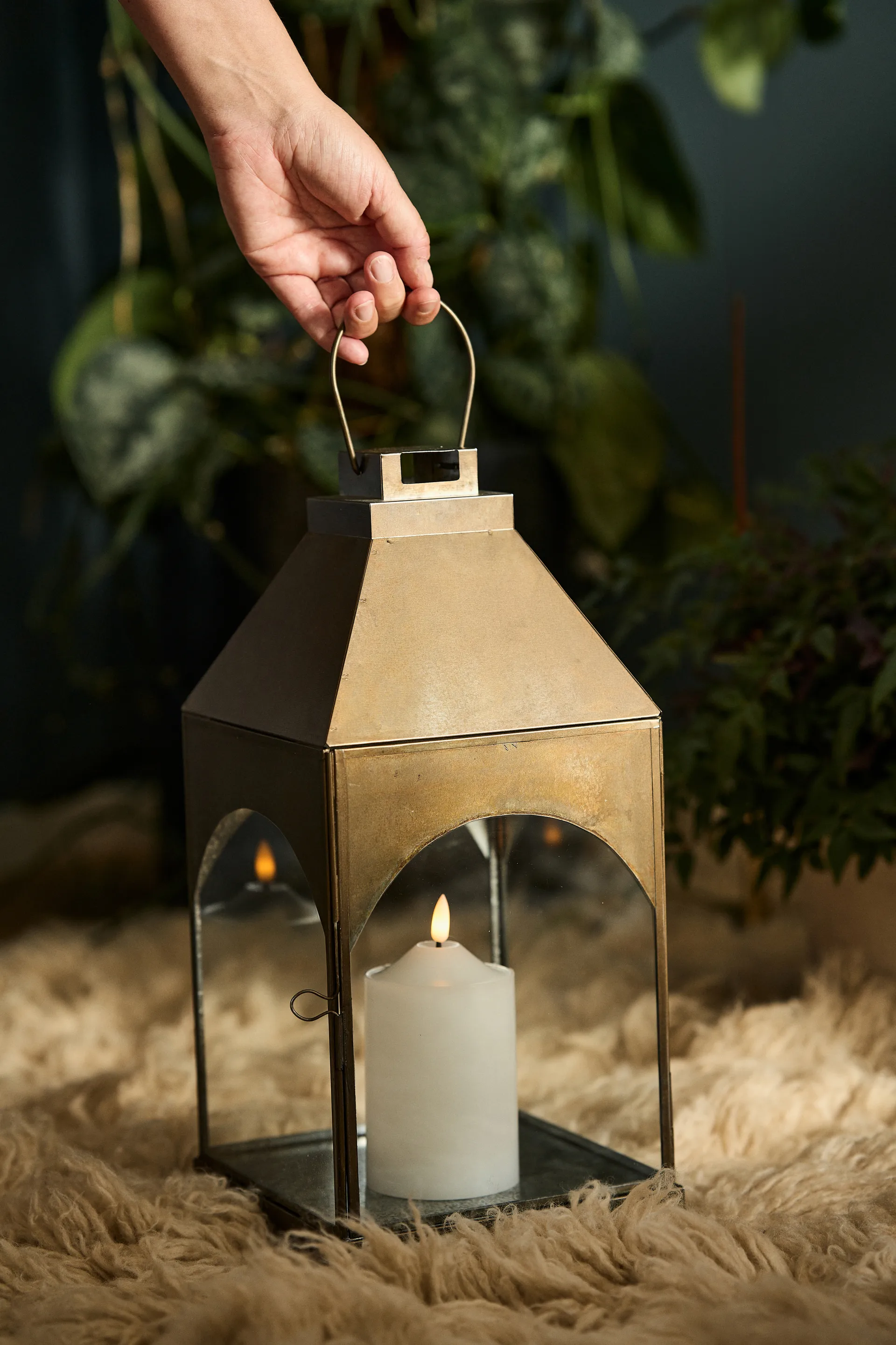 브라이트 블록 캔들  LED 15 cm, White Scandi Essentials | 스칸디 에센셜